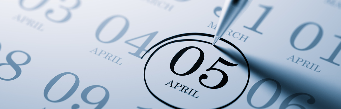 5 April circled on a calendar