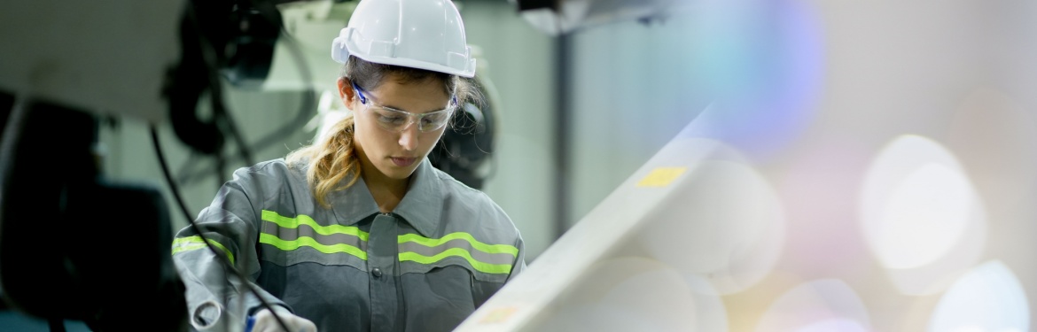 A worker in an automotive factory.