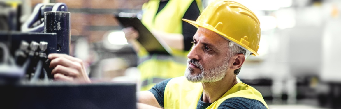 Workers in a warehouse.