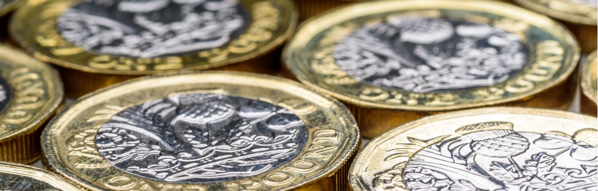 Stack of pound coins
