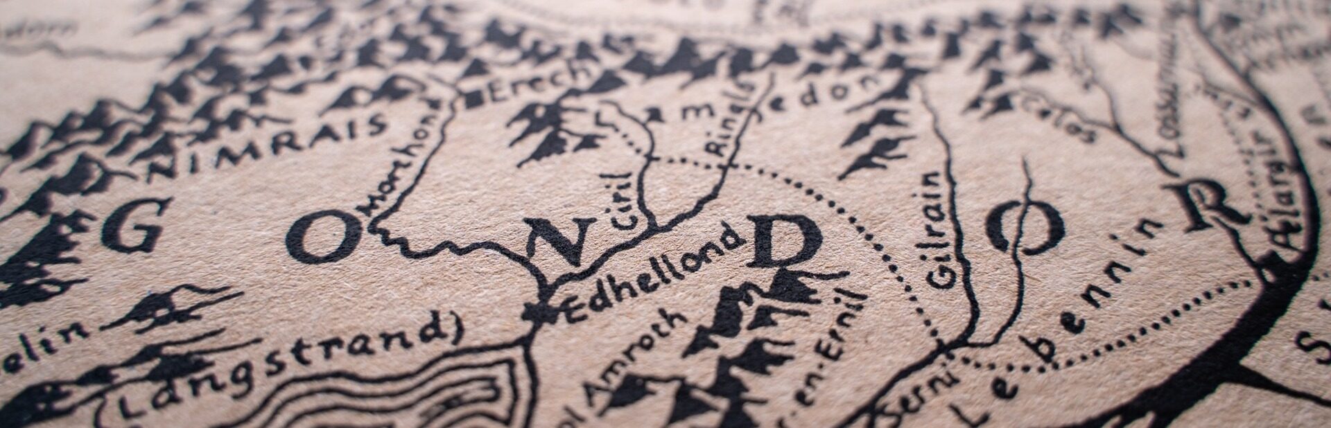 Map of Middle Earth, showing Gondor